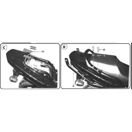 GIVI SUPPORT TOP CASE MONOKEY OU MONOLOCK YAMAHA FAZER 600 98 (340F)