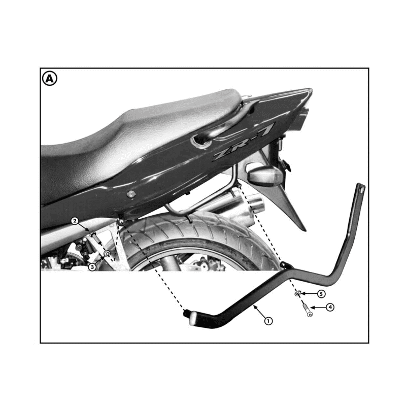 GIVI SUPPORT TOP CASE MONOKEY OU MONOLOCK KAWASAKI ZR7 (436F)