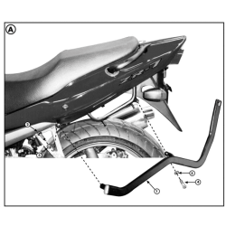 GIVI SUPPORT TOP CASE MONOKEY OU MONOLOCK KAWASAKI ZR7 (436F)