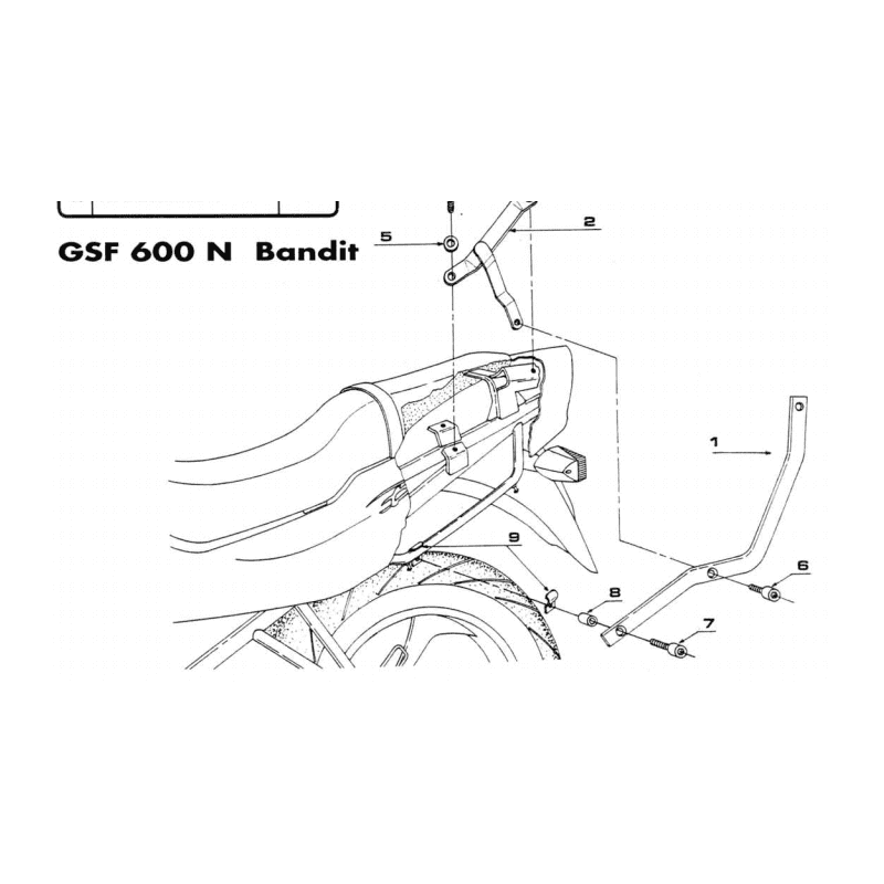 GIVI SUPPORT TOP CASE MONOKEY OU MONOLOCK SUZUKI BANDIT 600/1200 (511F)