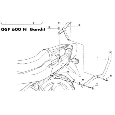 GIVI SUPPORT TOP CASE MONOKEY OU MONOLOCK SUZUKI BANDIT 600/1200 (511F)