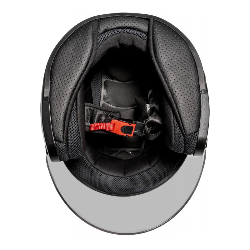 FURY CASQUE JET ANGEL NOIR MAT AVEC VISIÈRE MIROIR BLEU