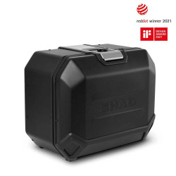 SHAD VALISE DROITE TR47R TERRA ALUMINIUM BLACK EDITION