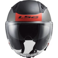 LS2 CASQUE JET OF600 COPTER URBANE BLANC MAT ROUGE