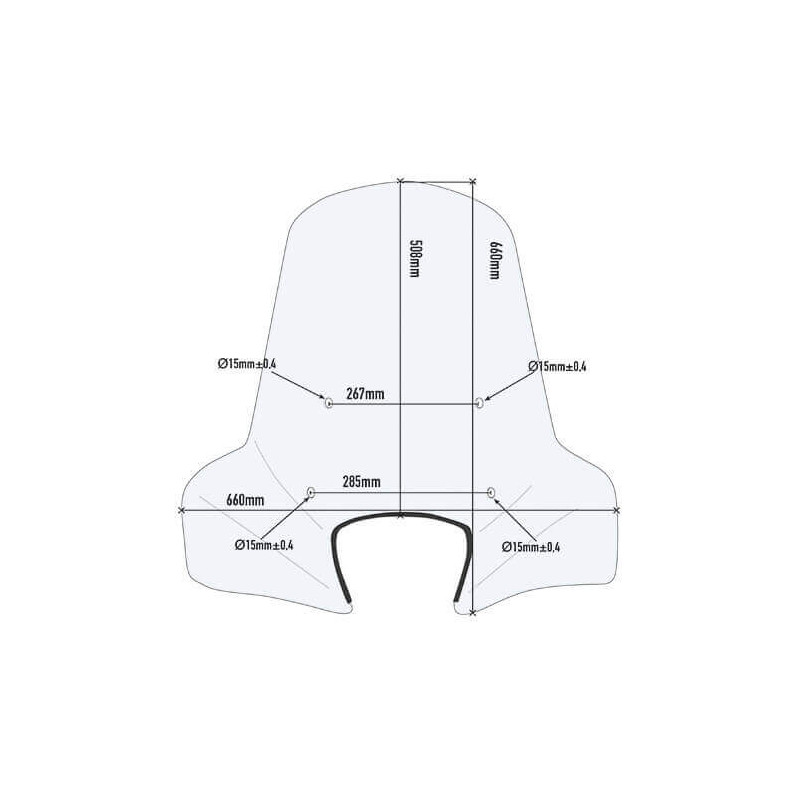 GIVI PARE BRISE PIAGGIO LIBERTY/FLY 50/125 '10 A 21 SANS FIXATION (107A)