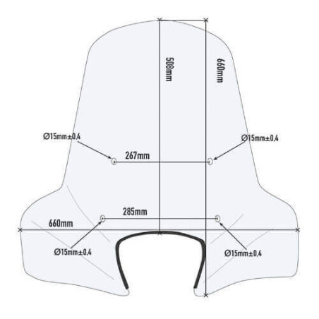GIVI PARE BRISE PIAGGIO LIBERTY/FLY 50/125 '10 A 21 SANS FIXATION (107A)