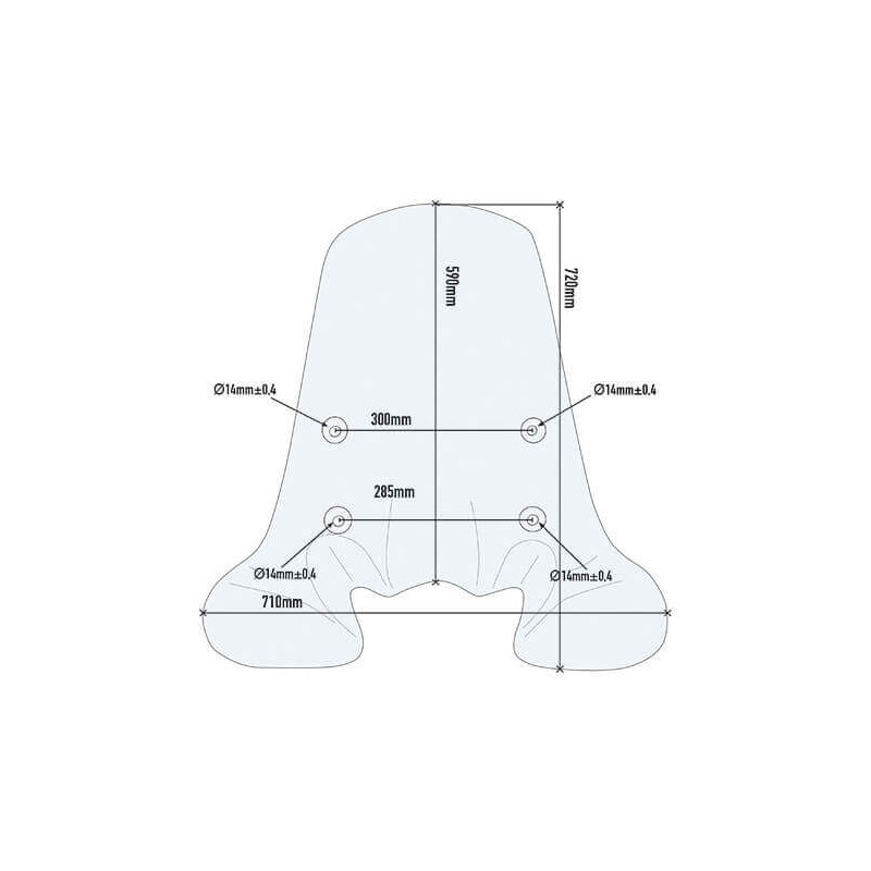 GIVI PARE BRISE HONDA SH125I '12 A 16 SANS FIXATION (1117A)