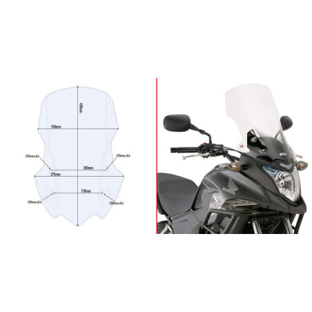 GIVI BULLE HONDA CB500X  '13 A 18 (D1121ST)