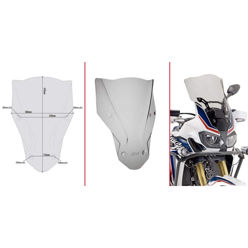 GIVI BULLE HONDA CRF1000L AFRICA TWIN '16 A 19 (D1144S)