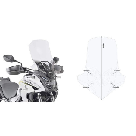 GIVI BULLE INCOLORE HONDA CB500X '19 (D1171ST)