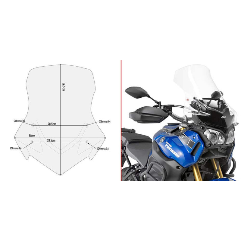 GIVI BULLE INCOLORE YAMAHA XT1200ZE '10 A 20 (D2119ST)