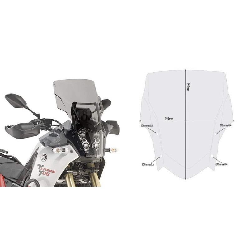 GIVI BULLE FUME YAMAHA TENERE 700 '19 (D2145S)