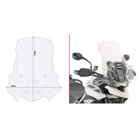 GIVI BULLE INCOLORE TRIUMPH TIGER 900 '20 (D6415ST)