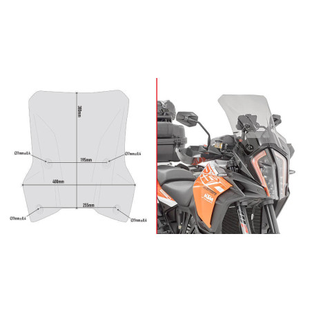 GIVI BULLE FUMEE KTM 1290 SUPER ADVENTURE S ’17 A 20 (D7706S)