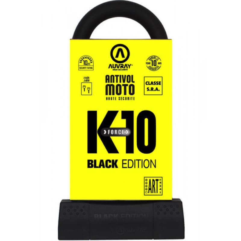 Antivol Vélo U En Acier Auvray Evo Lock – Fer à Cheval Adulte Unisexe – Taille Unique, Noir – Sécurité Renforcée