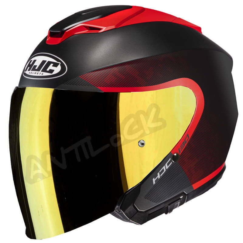 HJC CASQUE JET i30 DEXTA AVEC VISIÈRE MIROIR OR