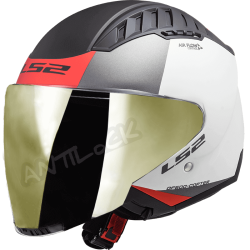 LS2 CASQUE JET OF600 COPTER URBANE AVEC VISIÈRE MIROIR OR