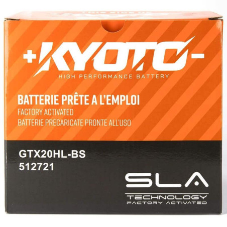 KYOTO BATTERIE GTX20HL-BS - SLA AGM (ACIDE REMPLI)