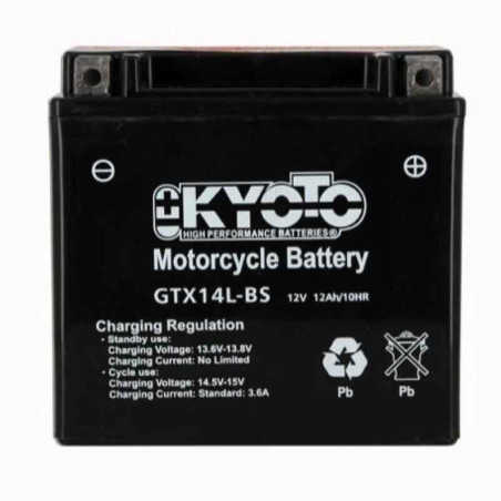 KYOTO BATTERIE GTX14L-BS AGM - AVEC PACK ACIDE (INCLUS)