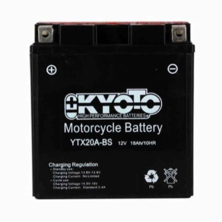 KYOTO BATTERIE GTX20A-BS AGM - AVEC PACK ACIDE (INCLUS)