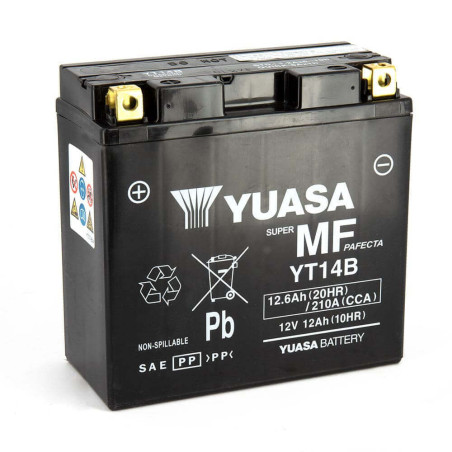 YUASA BATTERIE YT14B - SLA AGM (ACIDE REMPLI)