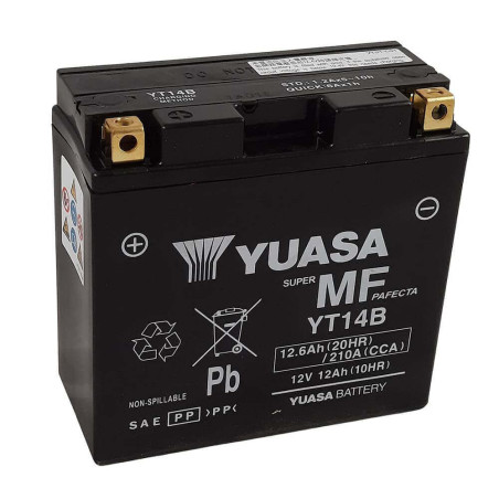 YUASA BATTERIE YT14B - SLA AGM (ACIDE REMPLI)