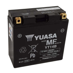 YUASA BATTERIE YT14B - SLA AGM (ACIDE REMPLI)