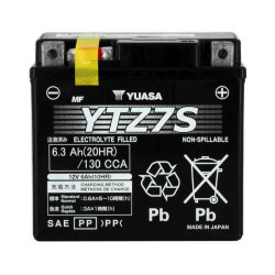 YUASA BATTERIE YTZ7-S - SLA AGM (ACIDE REMPLI)