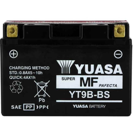 YUASA BATTERIE YT9B-BS - SLA AGM (ACIDE REMPLI)