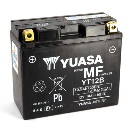 YUASA BATTERIE YT12B - SLA AGM (ACIDE REMPLI)