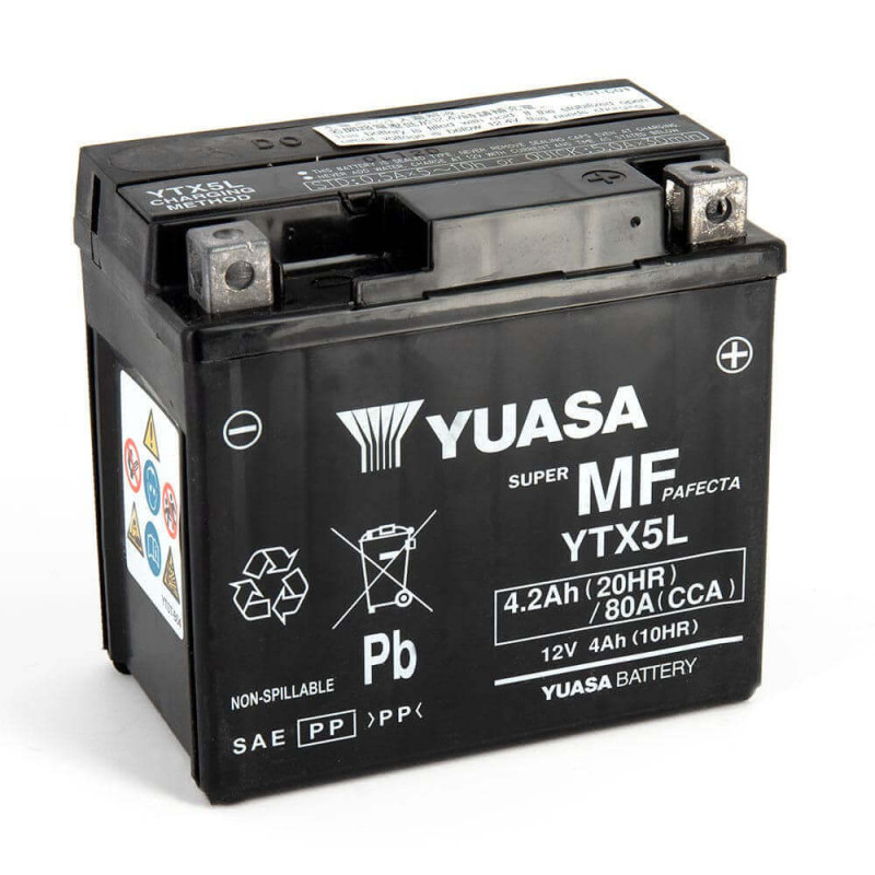 YUASA BATTERIE YTX5L - SLA AGM (ACIDE REMPLI)
