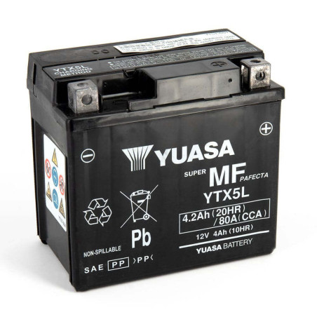 YUASA BATTERIE YTX5L - SLA AGM (ACIDE REMPLI)