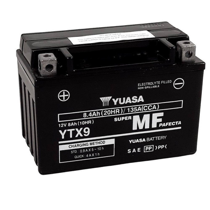 YUASA BATTERIE YTX9 - SLA AGM (ACIDE REMPLI)