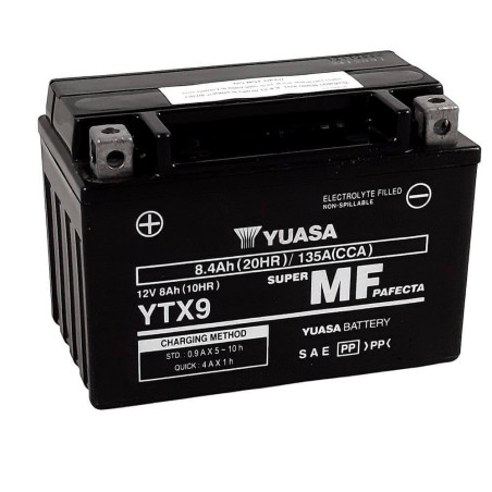YUASA BATTERIE YTX9 - SLA AGM (ACIDE REMPLI)