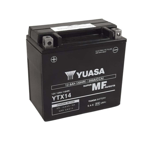 YUASA BATTERIE YTX14 - SLA AGM (ACIDE REMPLI)