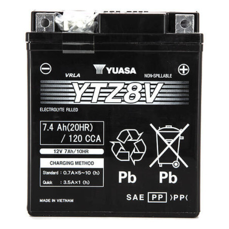 YUASA BATTERIE YTZ8-V - SLA AGM (ACIDE REMPLI)
