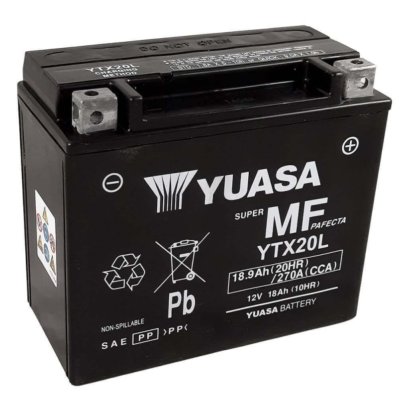 YUASA BATTERIE YTX20L - SLA AGM (ACIDE REMPLI)