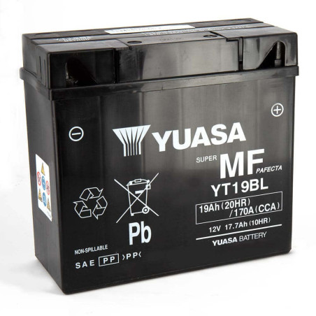 YUASA BATTERIE YT19BL - SLA AGM (ACIDE REMPLI)