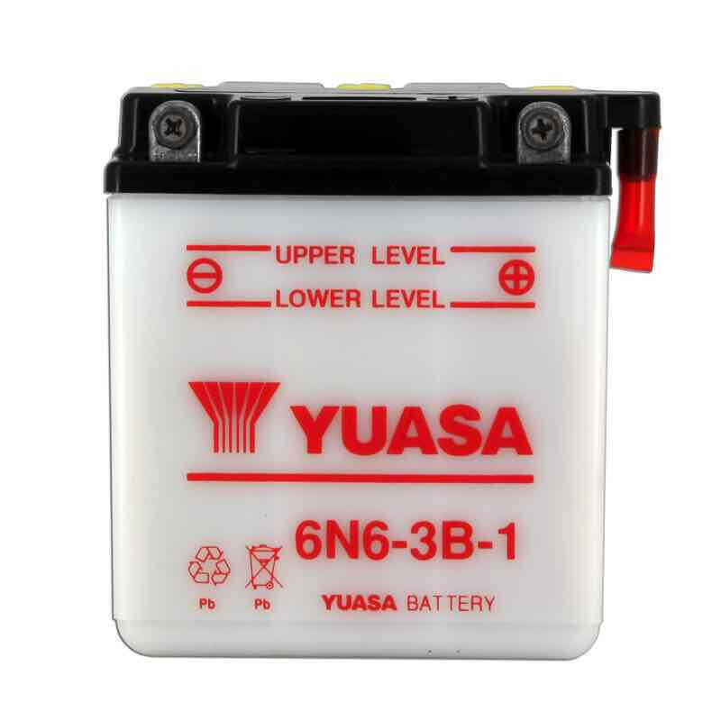 YUASA BATTERIE 6N6-3B-1 - SANS PACK ACIDE (NON INCLUS)