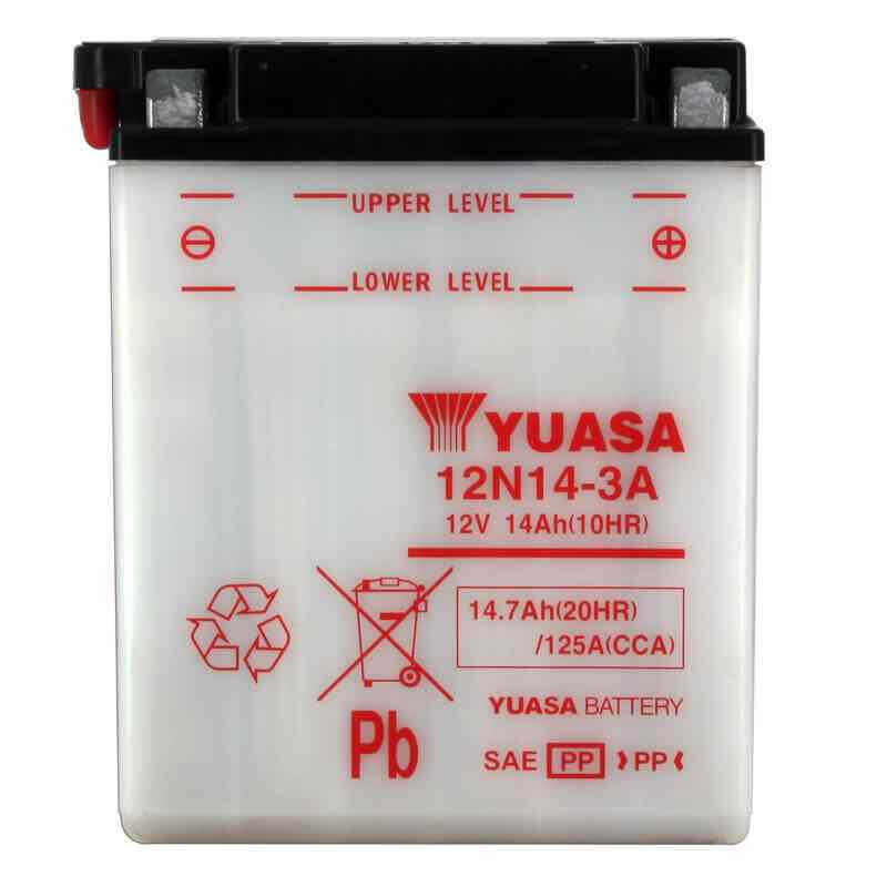 YUASA BATTERIE 12N14-3A - SANS PACK ACIDE (NON INCLUS)
