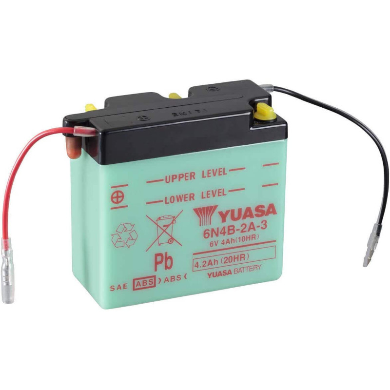 YUASA BATTERIE 6N4B-2A-3 - SANS PACK ACIDE (NON INCLUS)