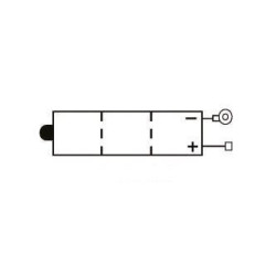 YUASA BATTERIE 6N4A-4D - SANS PACK ACIDE (NON INCLUS)