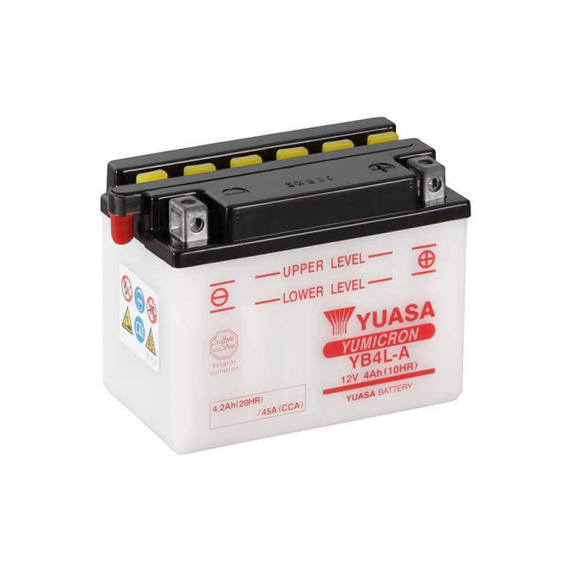 YUASA BATTERIE YB4L-A - SANS PACK ACIDE (NON INCLUS)