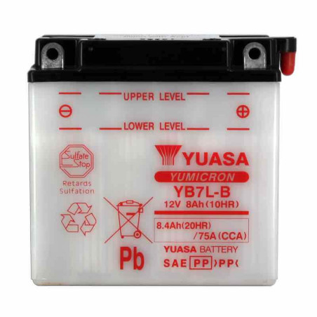 YUASA BATTERIE YB7L-B - SANS PACK ACIDE (NON INCLUS)