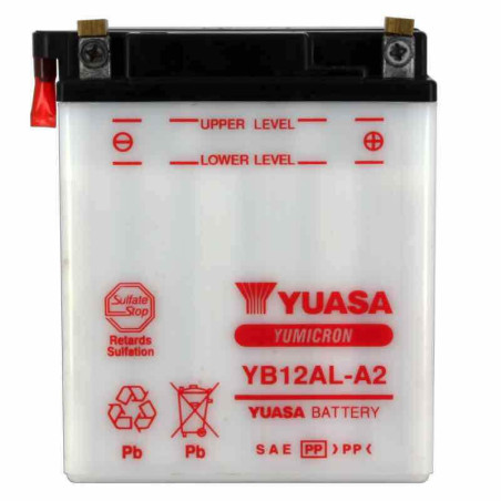 YUASA BATTERIE YB12AL-A2 - SANS PACK ACIDE (NON INCLUS)