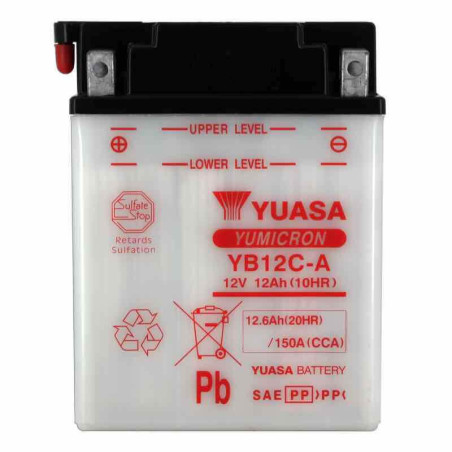YUASA BATTERIE YB12C-A - SANS PACK ACIDE (NON INCLUS)