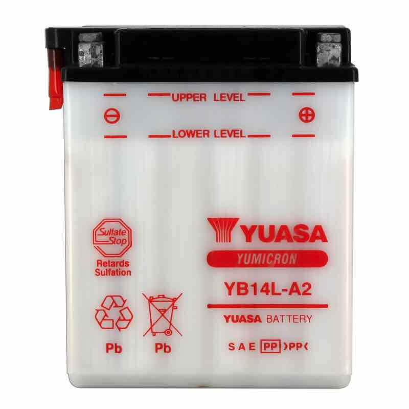 YUASA BATTERIE YB14L-A2 - SANS PACK ACIDE (NON INCLUS)