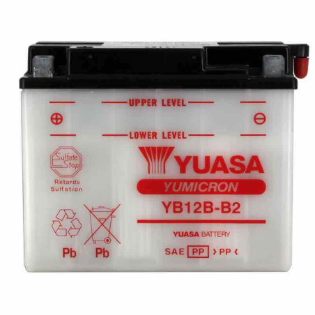 YUASA BATTERIE YB12B-B2 - SANS PACK ACIDE (NON INCLUS)