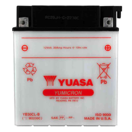 YUASA BATTERIE YB30CL-B - SANS PACK ACIDE (NON INCLUS)