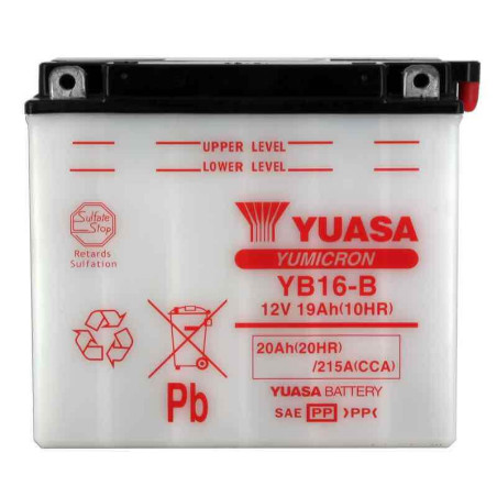 YUASA BATTERIE YB16-B - SANS PACK ACIDE (NON INCLUS)